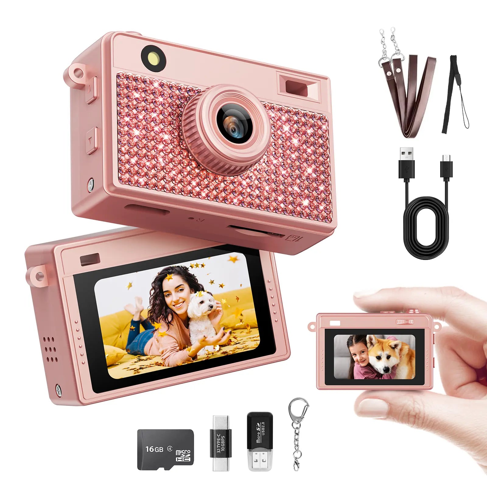 【Free 32G SD】Mini Keychain Digital Camera