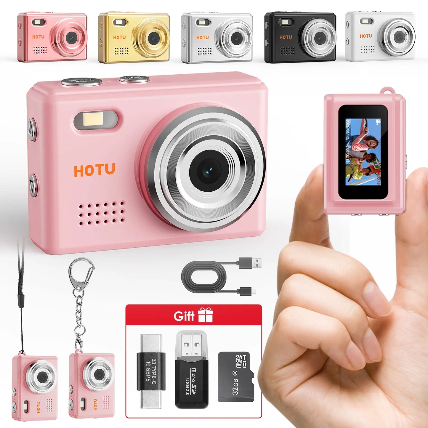 【Free 32G SD】Mini Keychain Digital Camera