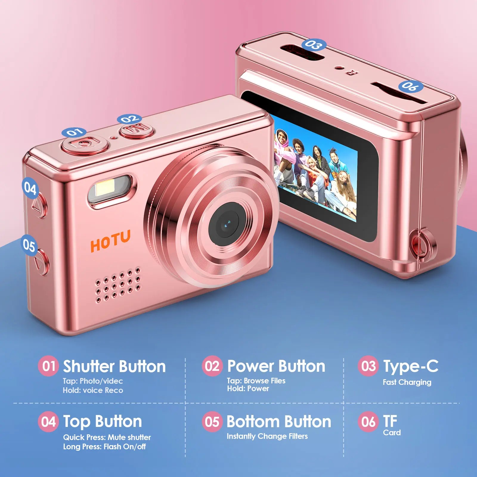 【Free 32G SD】Mini Keychain Digital Camera