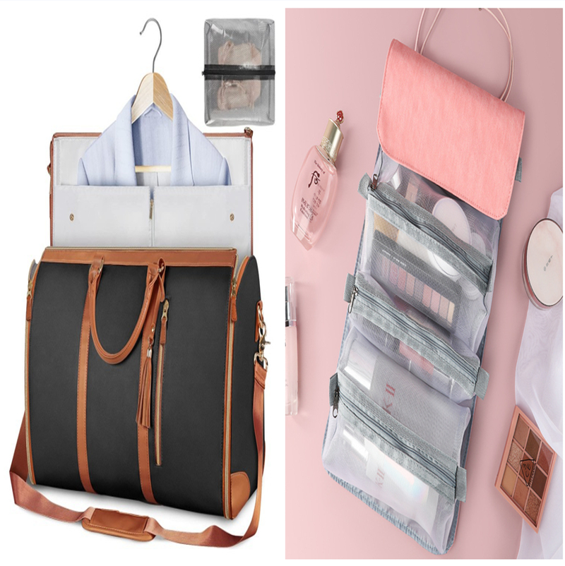 Large Capacity Travel Duffle Bag Women'S Handbag Folding Suit Bag Waterproof Clothes Totes