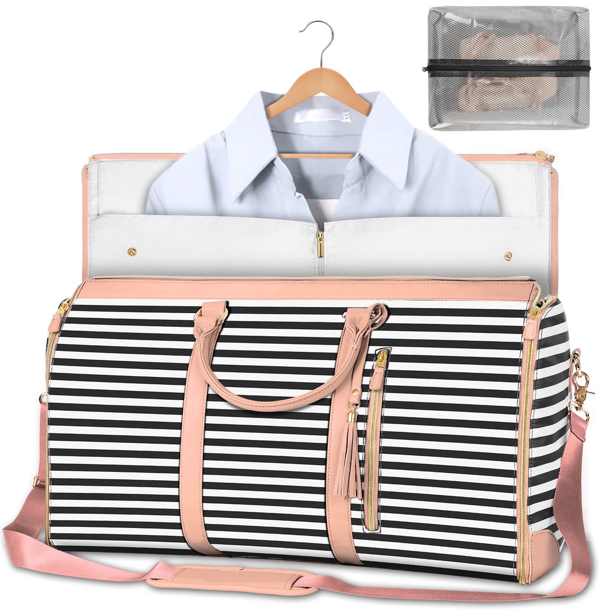 Large Capacity Travel Duffle Bag Women'S Handbag Folding Suit Bag Waterproof Clothes Totes