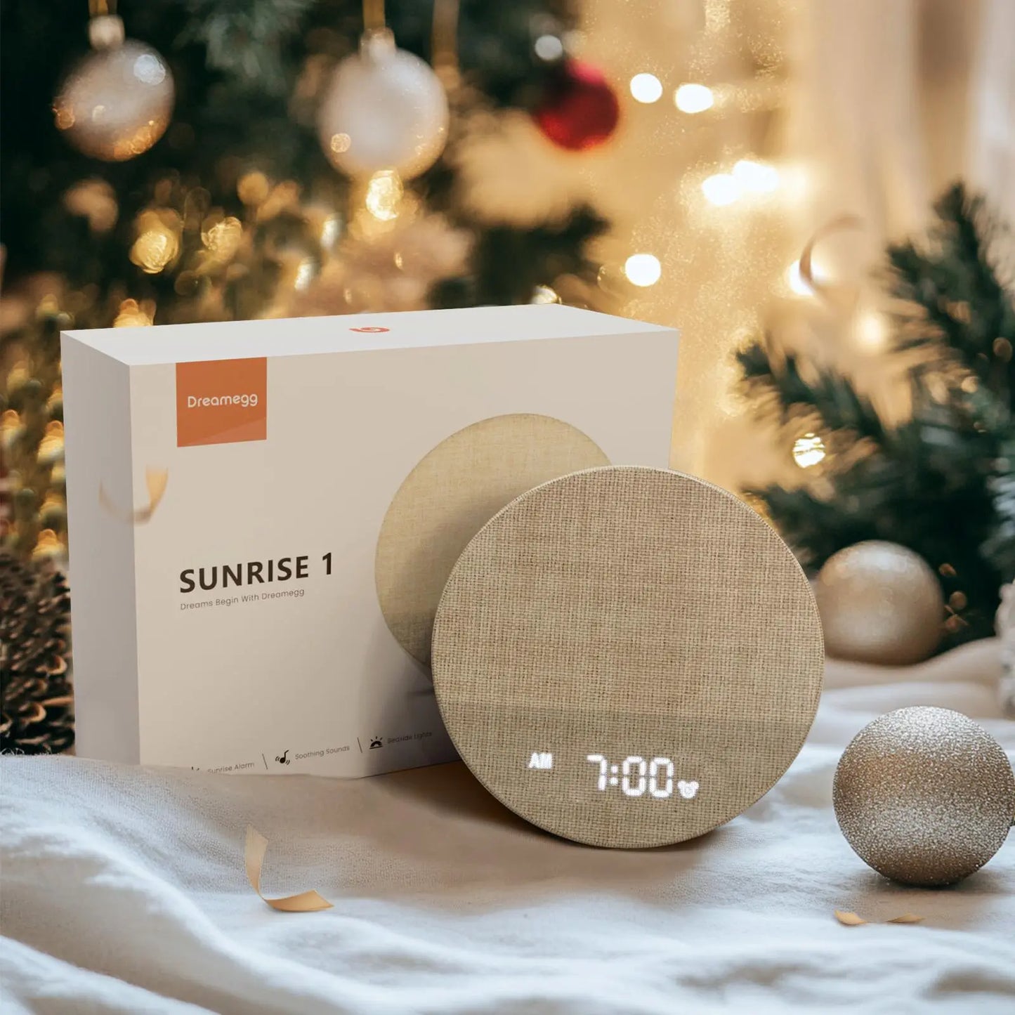 Sunrise Alarm Clock and Sound Machine Nightlight, Home Decor, Digital Dimmable Clock for Bedroom, 26 Sleep Sounds, White Noise Machine for Adults, Wake up Light Alarm Clock