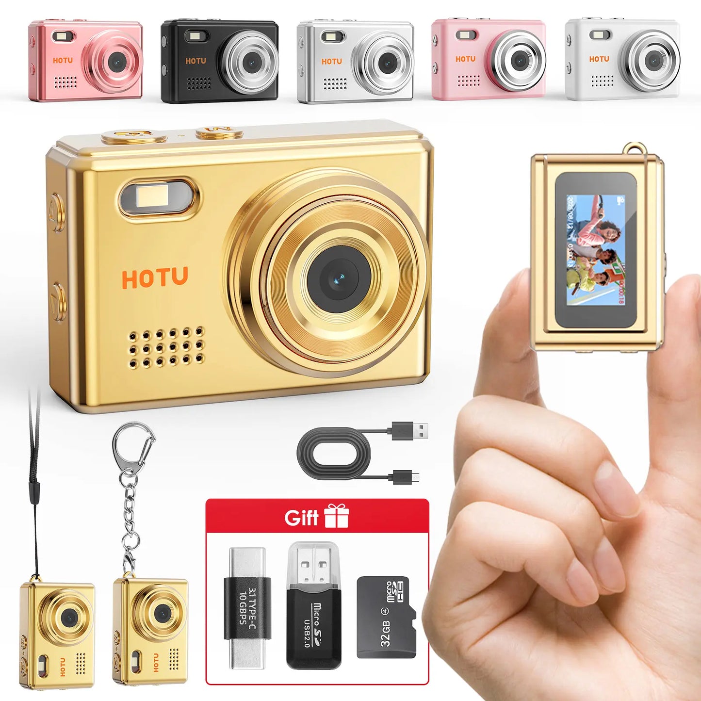 【Free 32G SD】Mini Keychain Digital Camera