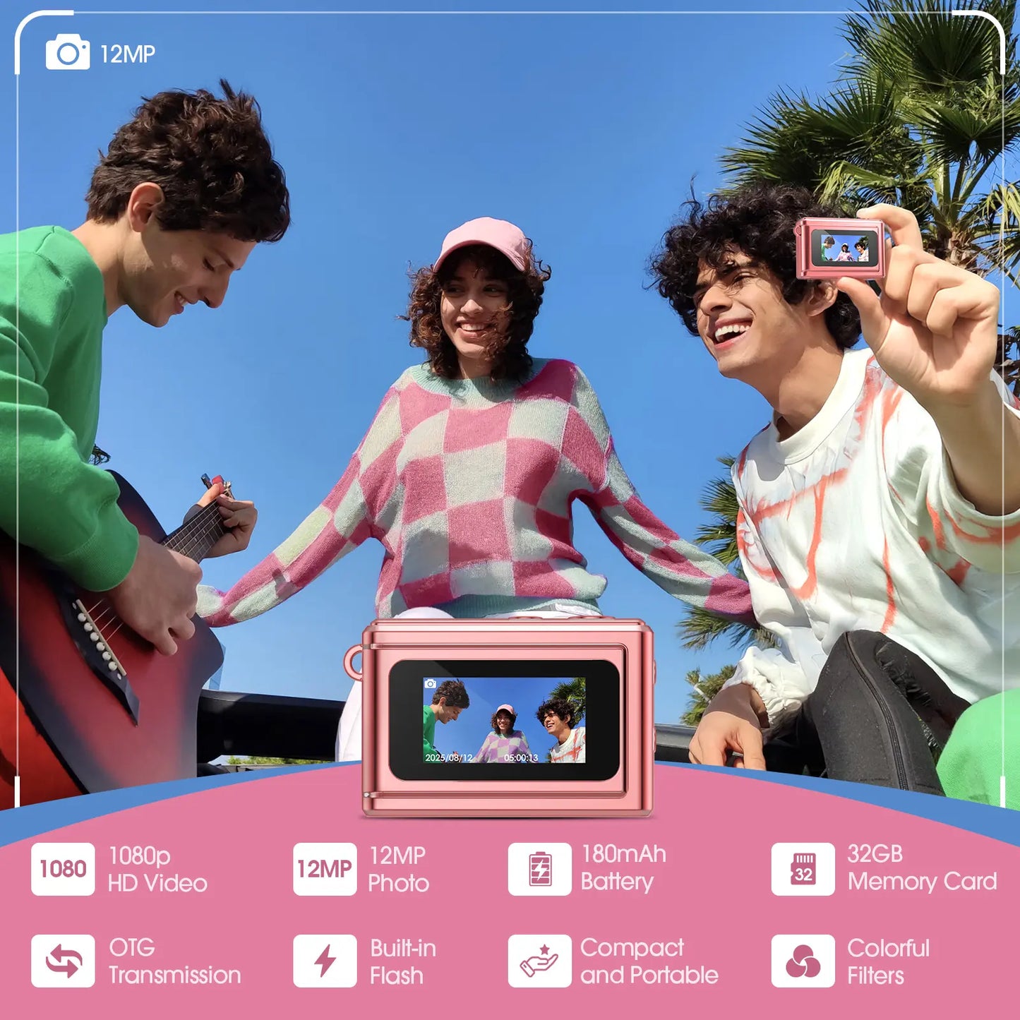 【Free 32G SD】Mini Keychain Digital Camera