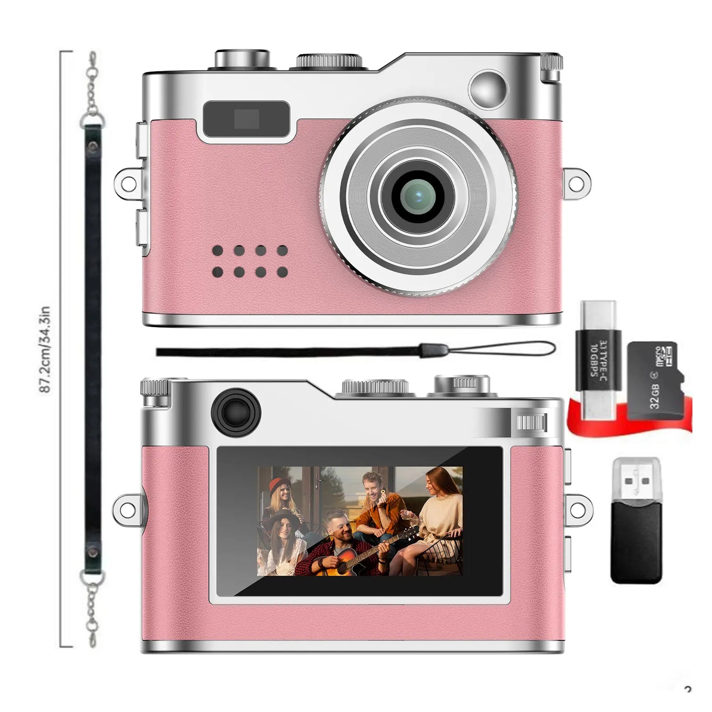 【Free 32G SD】Mini Keychain Digital Camera