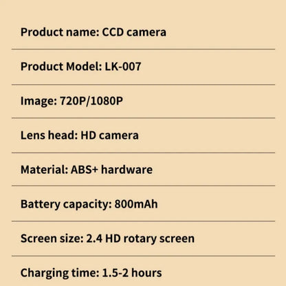 Flip Screen Ccd Student HD Digital Camera