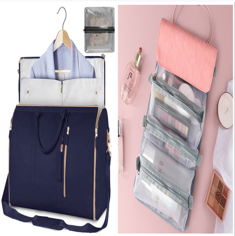 Large Capacity Travel Duffle Bag Women'S Handbag Folding Suit Bag Waterproof Clothes Totes