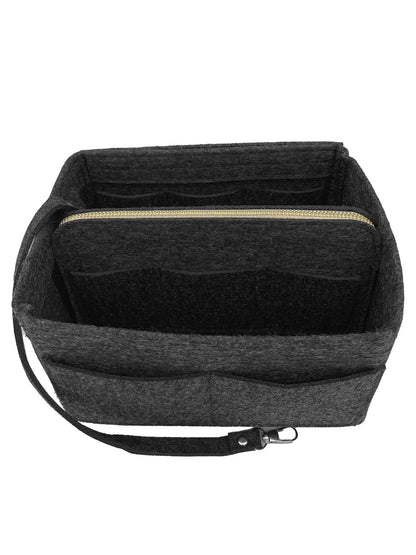 Zipper Felt Bag Insert, Portable Travel Storage Bag for Handbag