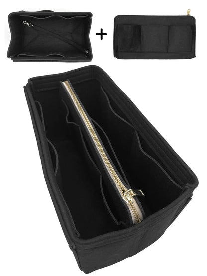 Zipper Felt Bag Insert, Portable Travel Storage Bag for Handbag