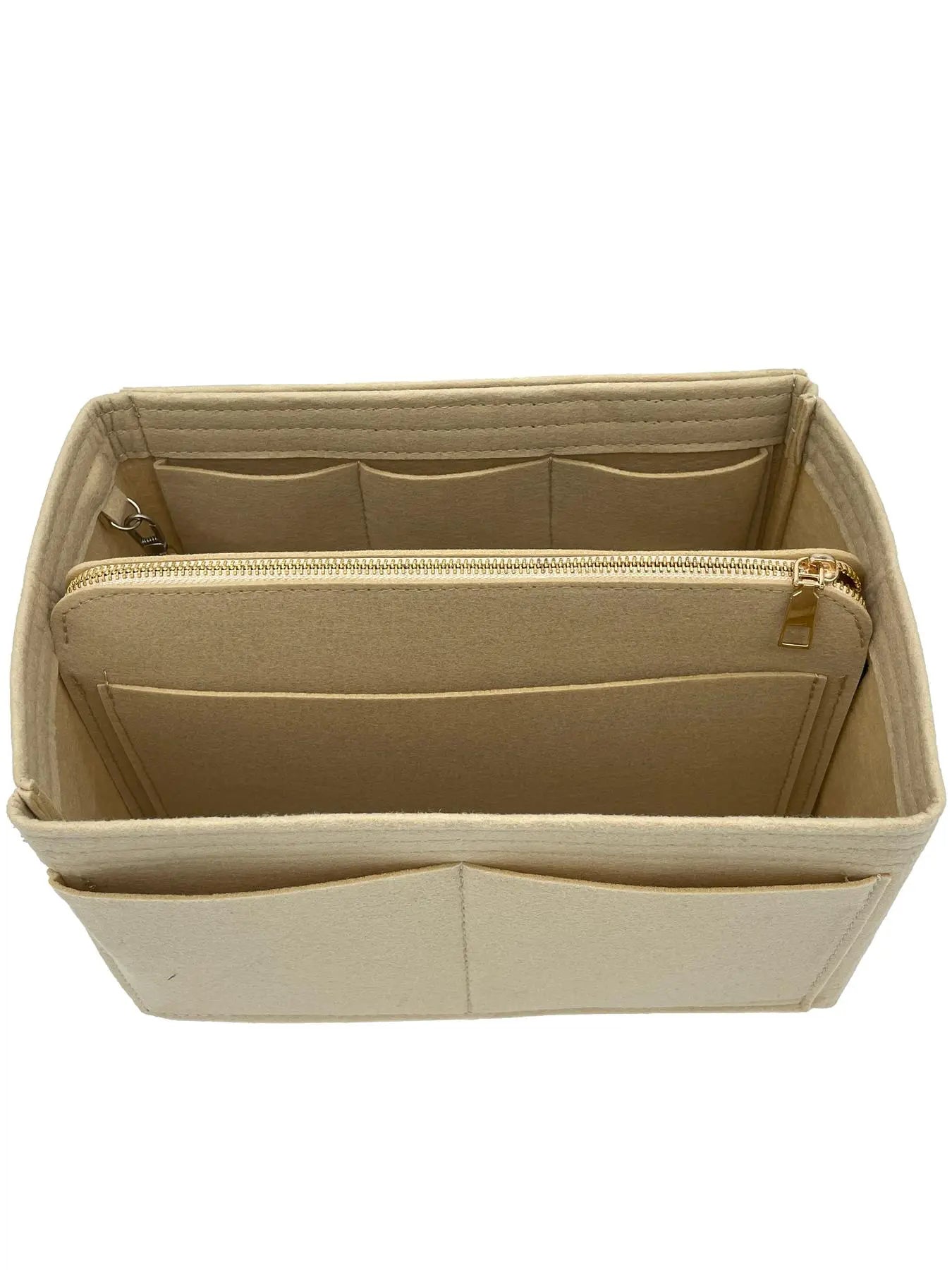 Zipper Felt Bag Insert, Portable Travel Storage Bag for Handbag