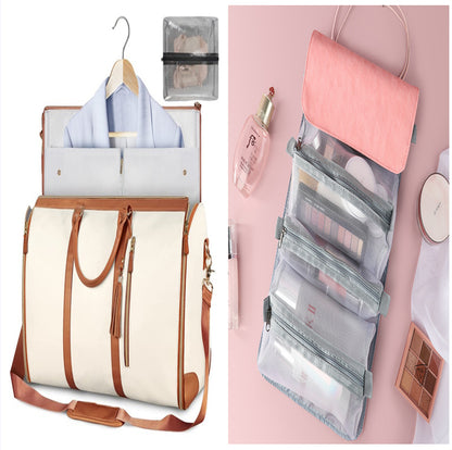 Large Capacity Travel Duffle Bag Women'S Handbag Folding Suit Bag Waterproof Clothes Totes
