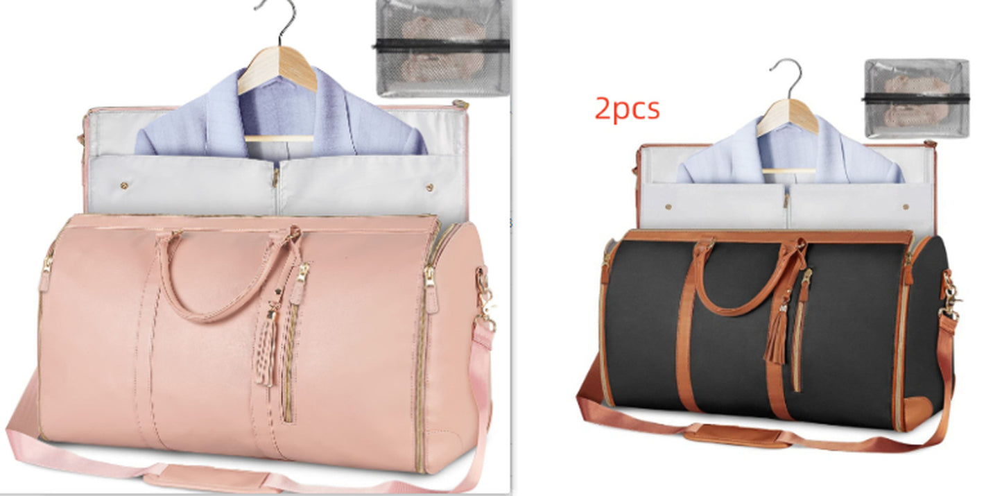 Large Capacity Travel Duffle Bag Women'S Handbag Folding Suit Bag Waterproof Clothes Totes