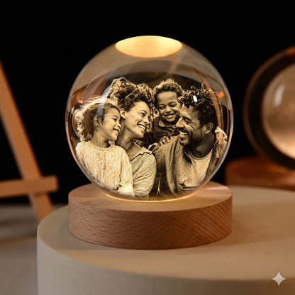 Custom Crystal Ball Photo LED Night Light