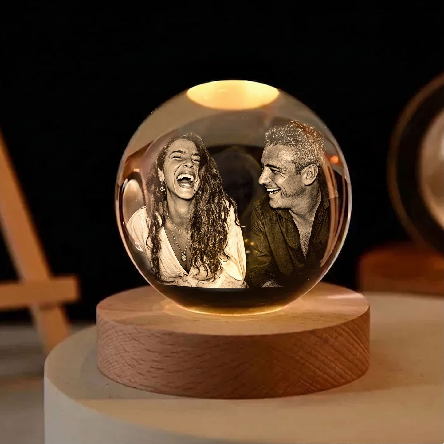 Custom Crystal Ball Photo LED Night Light