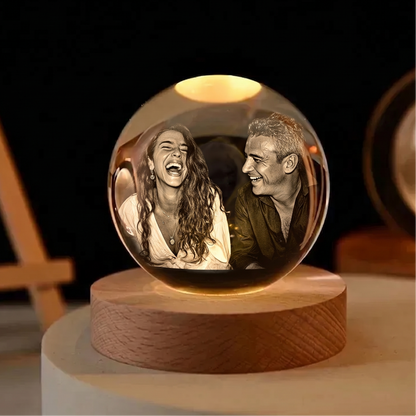 Custom Crystal Ball Photo LED Night Light