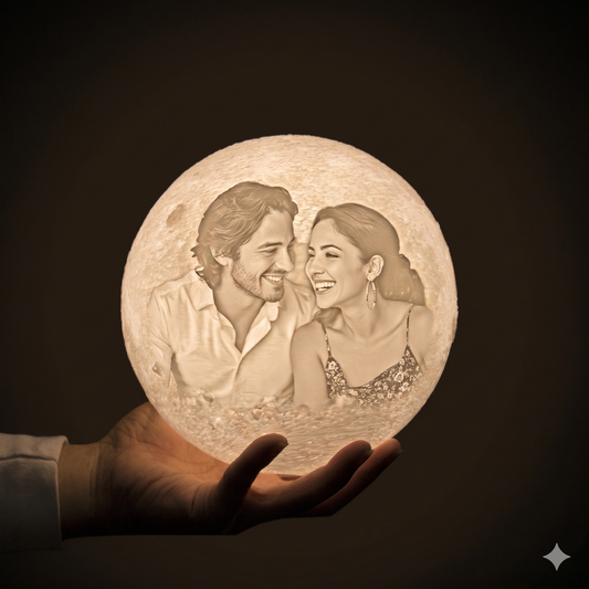 3D Printing Moon Lamp Personalized Photo Text