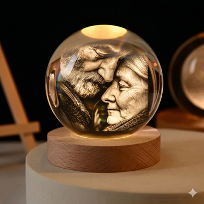 Custom Crystal Ball Photo LED Night Light