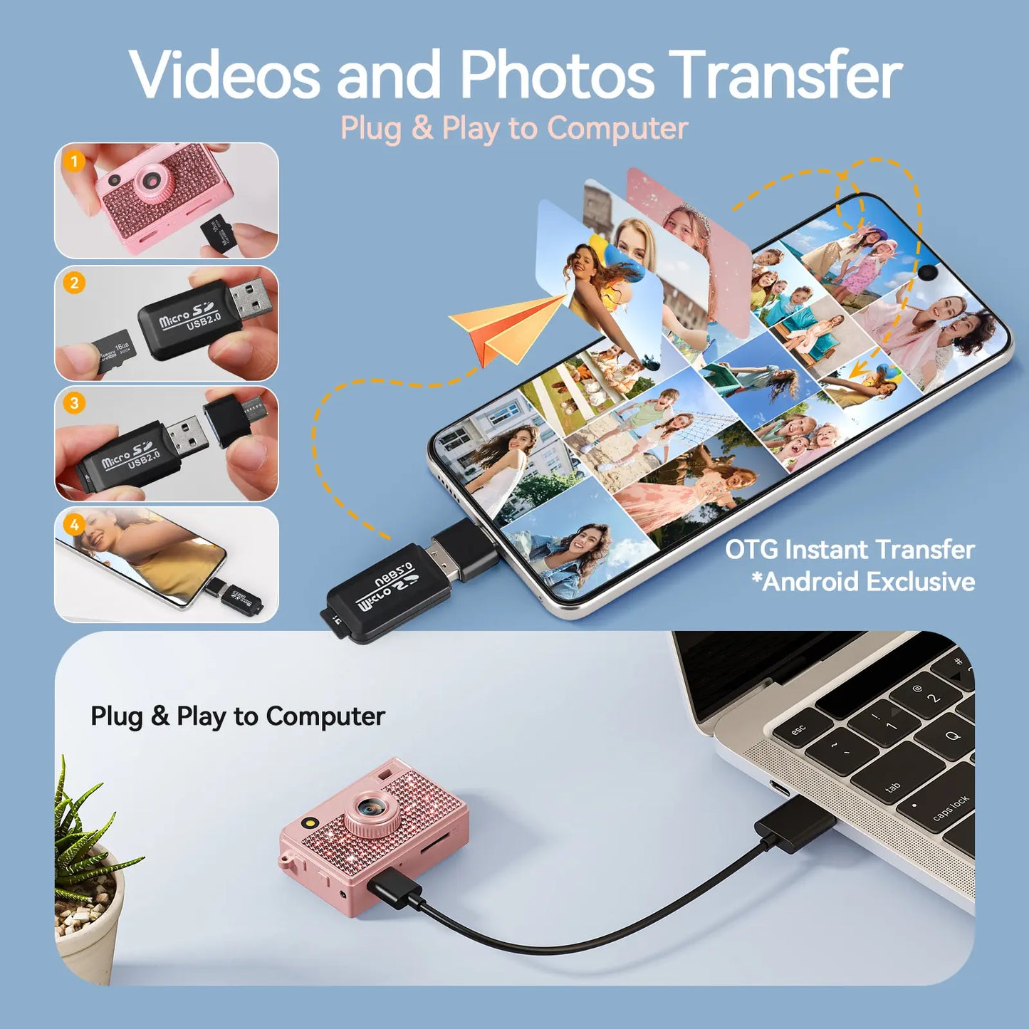 Diamond Mini Keychain Camera