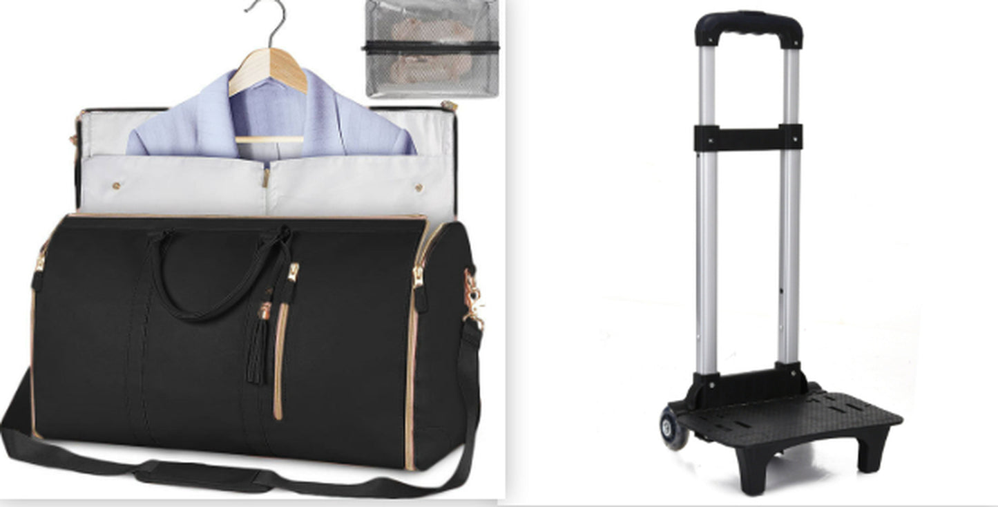 Large Capacity Travel Duffle Bag Women'S Handbag Folding Suit Bag Waterproof Clothes Totes