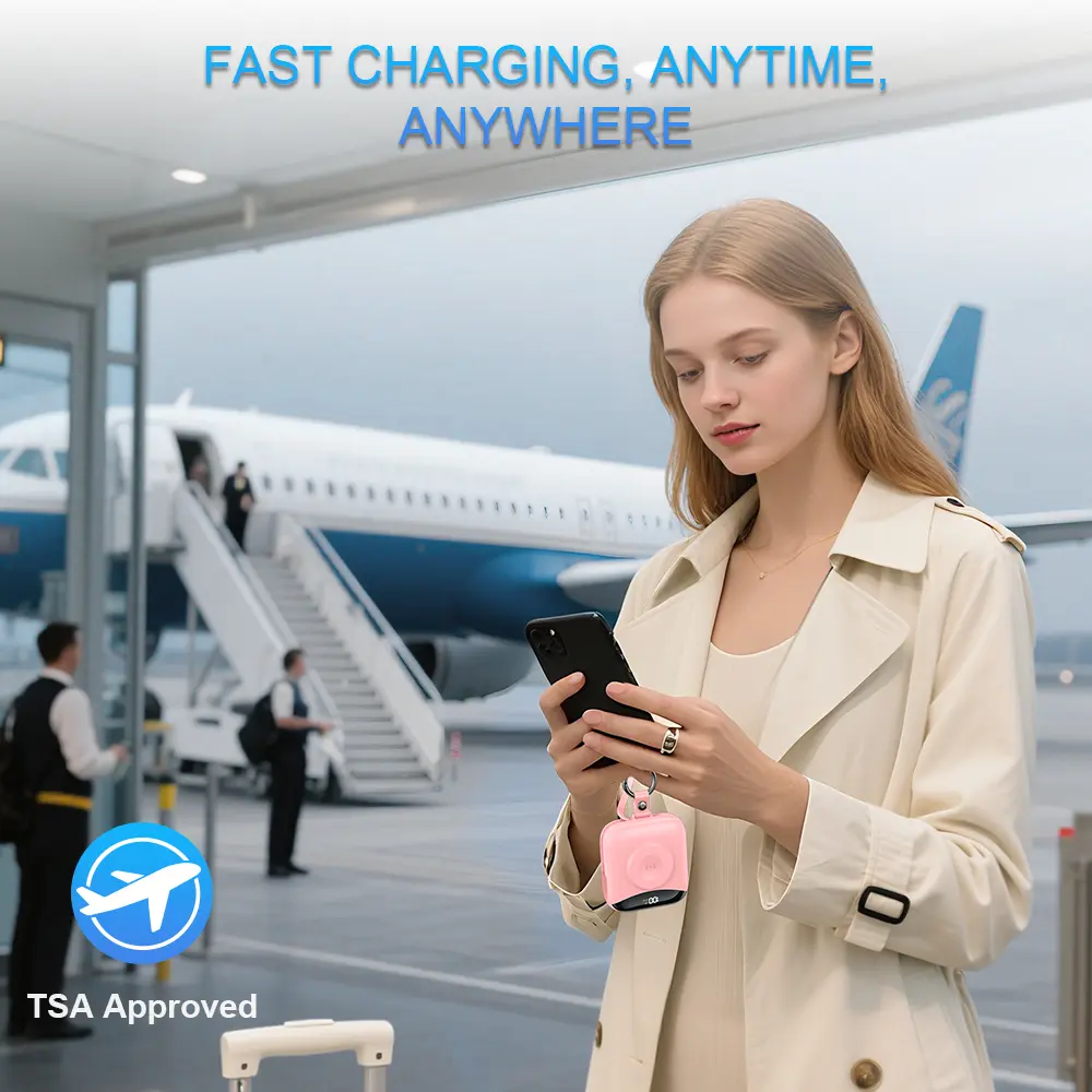 10,000 Mah Tsa-Friendly Portable Wireless Charger Power Bank