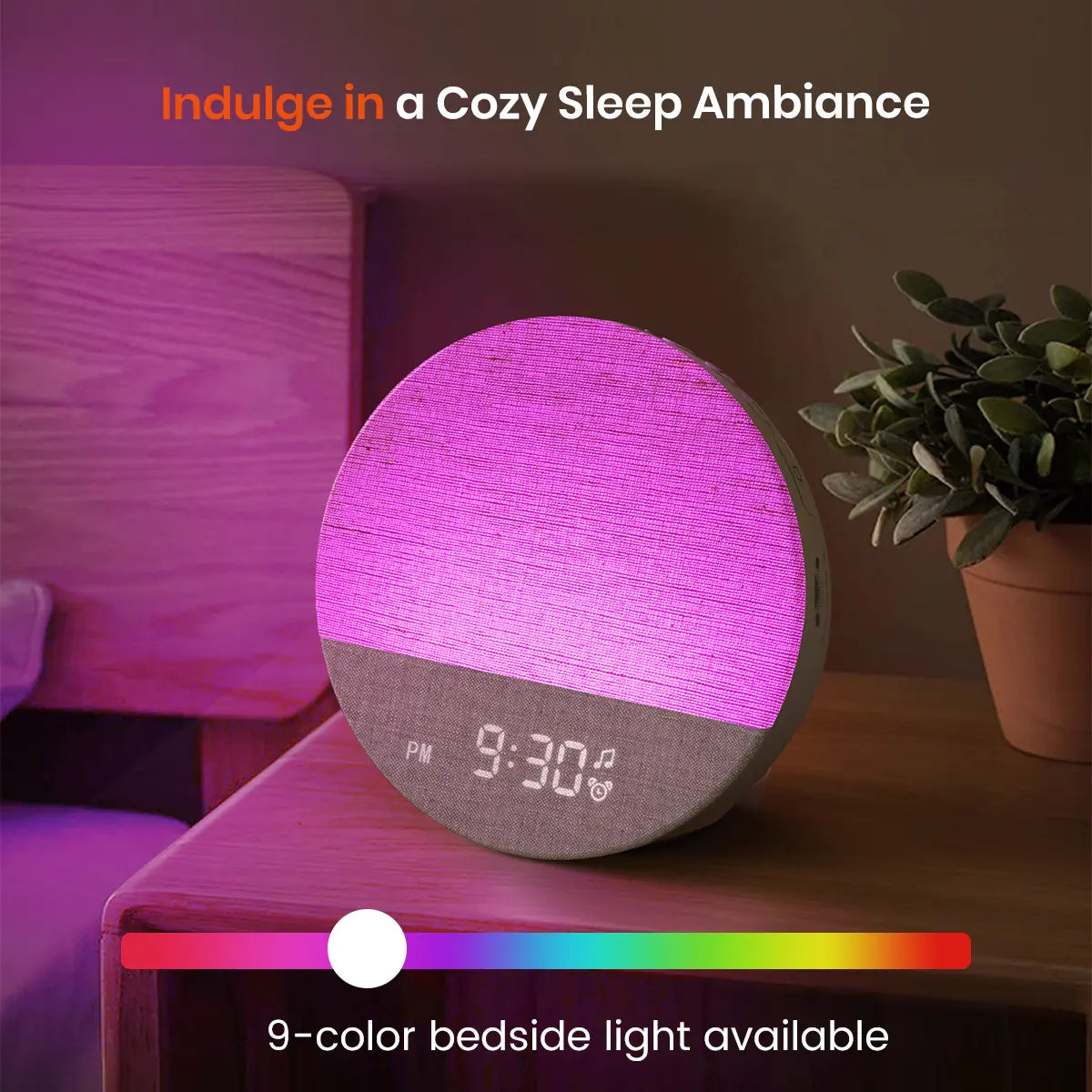 Sunrise Alarm Clock and Sound Machine Nightlight, Home Decor, Digital Dimmable Clock for Bedroom, 26 Sleep Sounds, White Noise Machine for Adults, Wake up Light Alarm Clock Decor