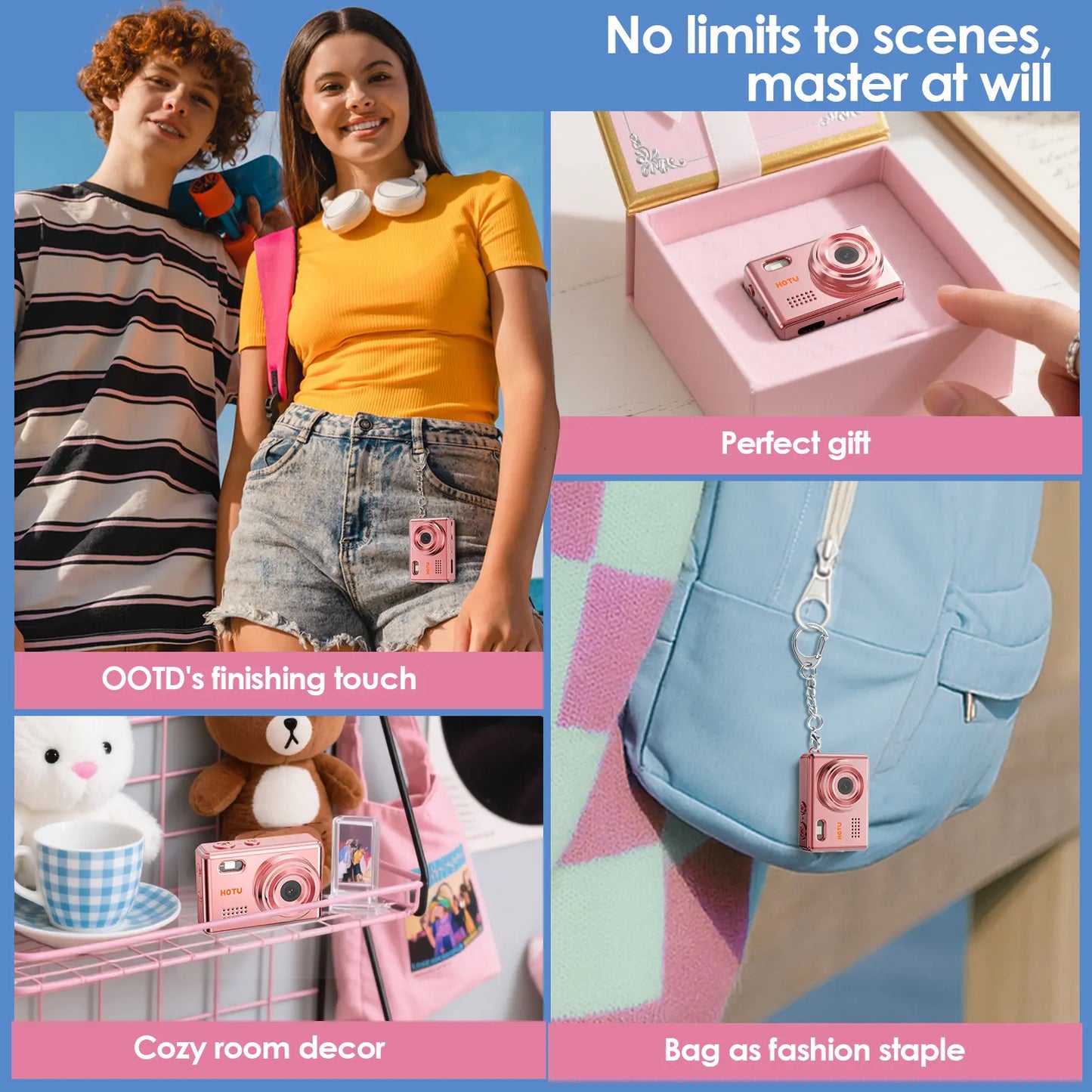 【Free 32G SD】Mini Keychain Digital Camera