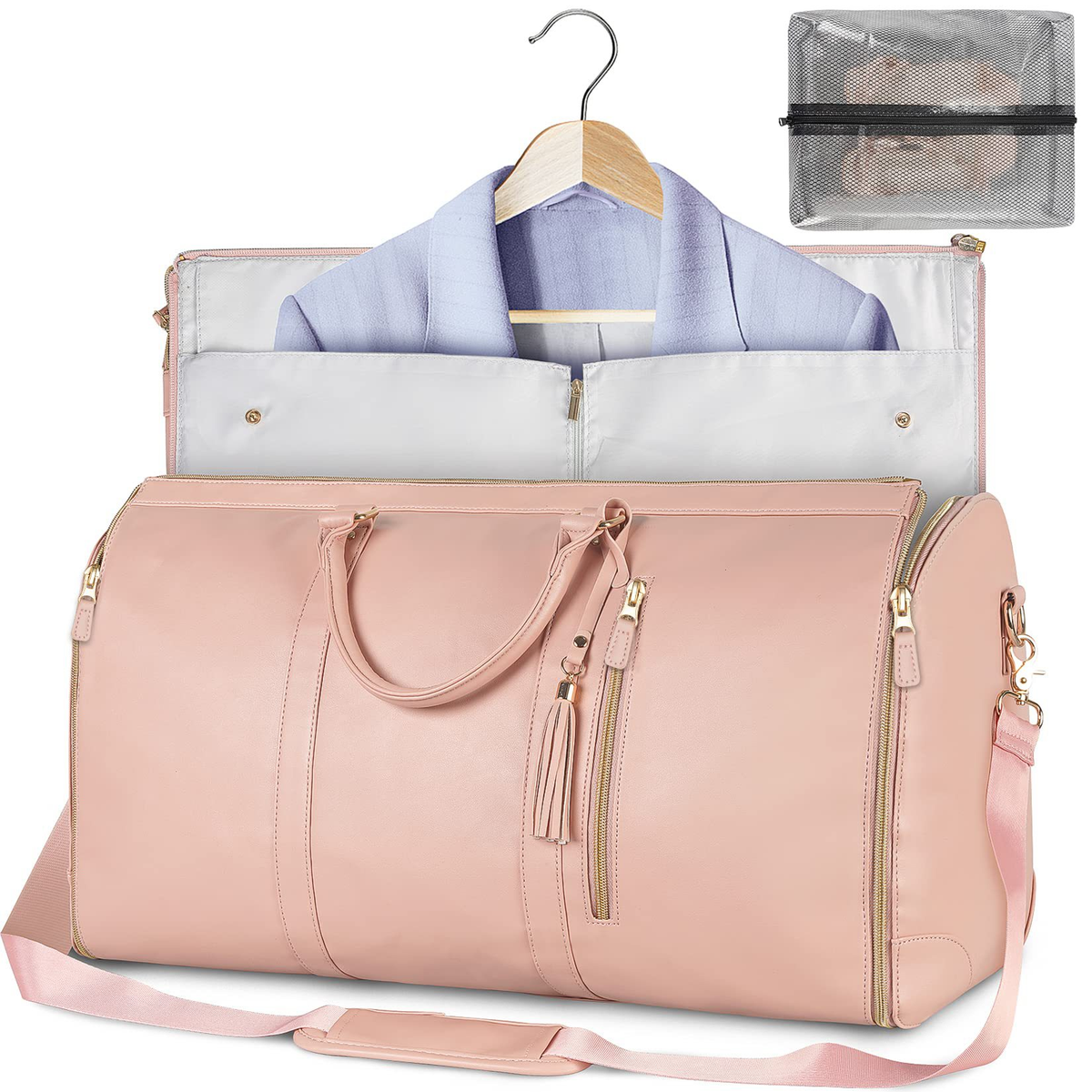 Large Capacity Travel Duffle Bag Women'S Handbag Folding Suit Bag Waterproof Clothes Totes