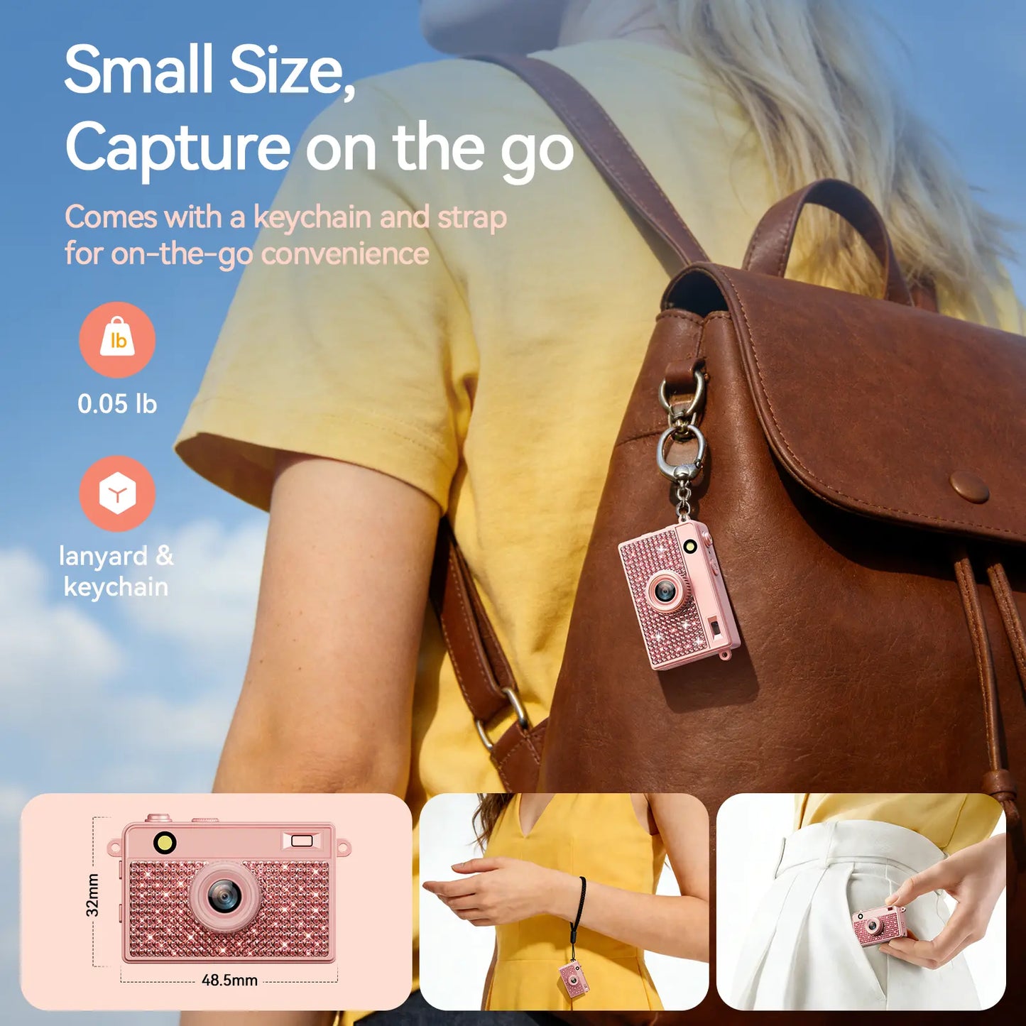 Diamond Mini Keychain Camera
