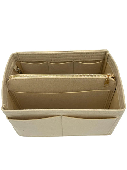 Zipper Felt Bag Insert, Portable Travel Storage Bag for Handbag
